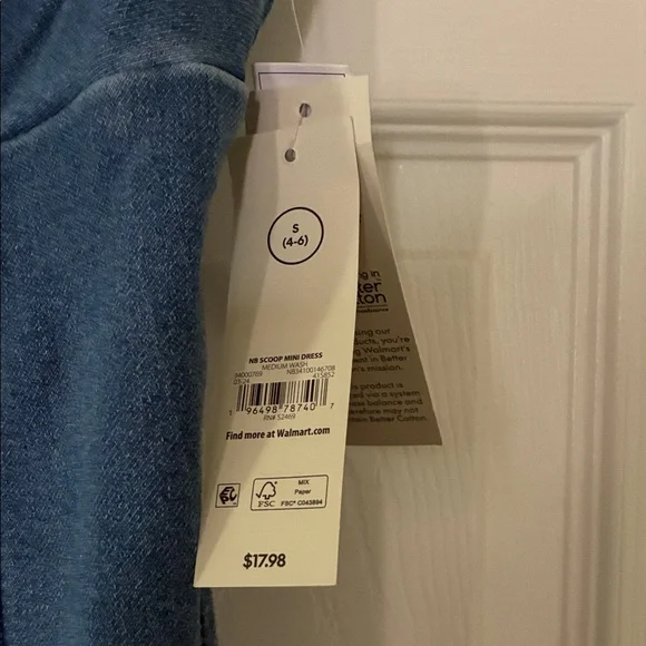 No Boundaries Blue Denim Mini Dress - Picture 2 of 3